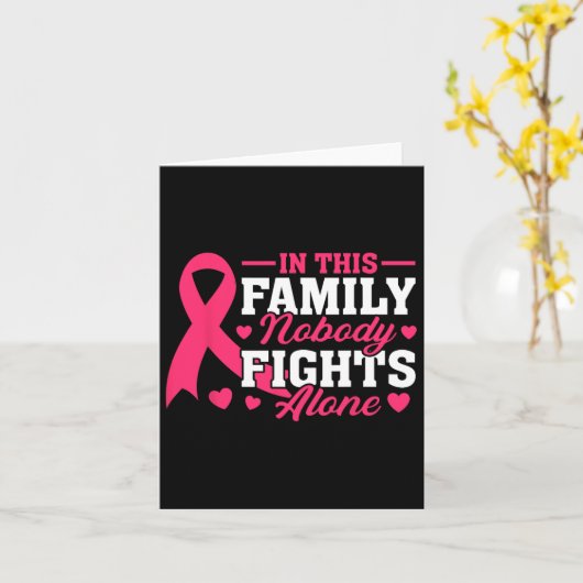 この家族では誰も一人の乳がんAと戦わない カード (黄色い花)