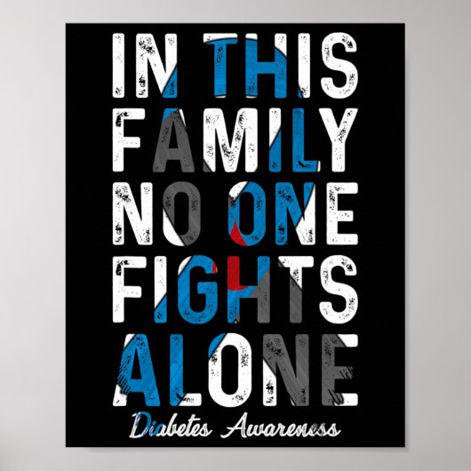 この家族では誰も一人の糖尿病が待ち受けて戦わない ポスター (正面)