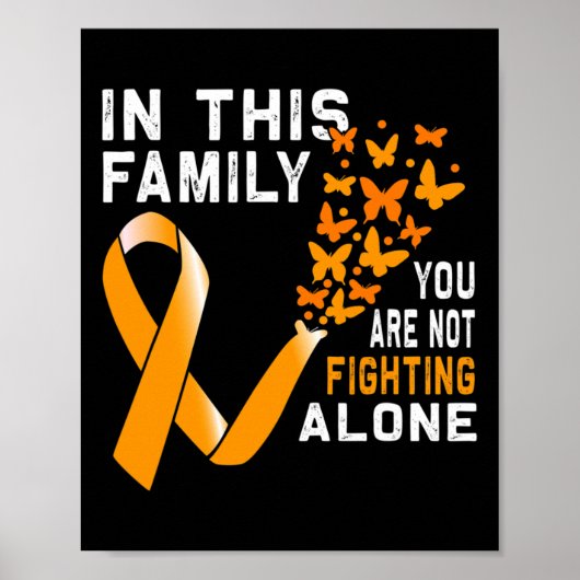 この家族でオレンジリボン白血病と戦わない ポスター (正面)