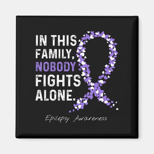 この家族のてんかん認識度誰もアルと戦わない マグネット (正面)