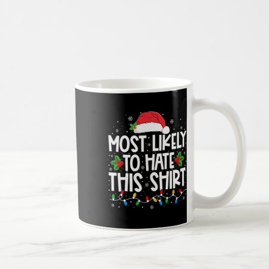 この家族のクリスマスのパジャマを憎む可能性が高い コーヒーマグカップ (右)