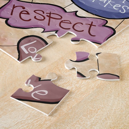 この家族の…感動的な引用文の芸術 ジグソーパズル (側面)