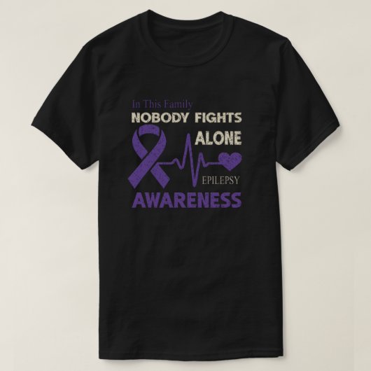 この家族はてんかんに立ち向かう Tシャツ (デザイン正面)