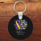 この家族は単独でシャツ膀胱がんと戦う キーホルダー (正面)