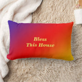 この家賛美鮮やかなレインボースロー ランバークッション (ブランケット)