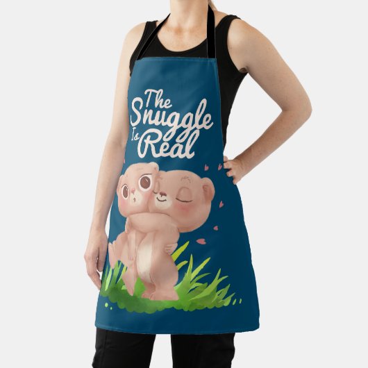 この寄り合いは実在可愛い熊の抱き合いだ エプロン (インサイチュ)