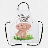 この寄り合いは実在可愛い熊の抱き合いだ エプロン (正面)