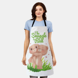 この寄り合いは実在可愛い熊の抱き合いだ エプロン