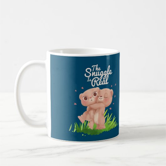 この寄り合いは実在可愛い熊の抱き合いだ コーヒーマグカップ (左)