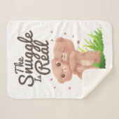 この寄り合いは実在可愛い熊の抱き合いだ シェルパブランケット (正面(横))