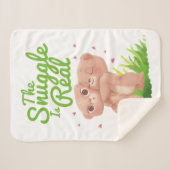 この寄り合いは実在可愛い熊の抱き合いだ シェルパブランケット (正面(横))