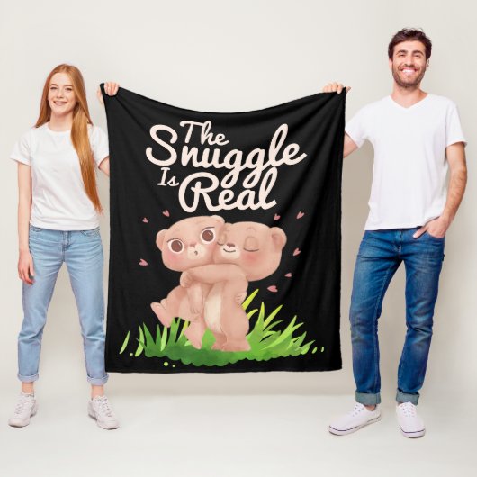 この寄り合いは実在可愛い熊の抱き合いだ フリースブランケット (インサイチュ)