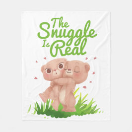 この寄り合いは実在可愛い熊の抱き合いだ フリースブランケット