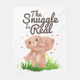 この寄り合いは実在可愛い熊の抱き合いだ フリースブランケット