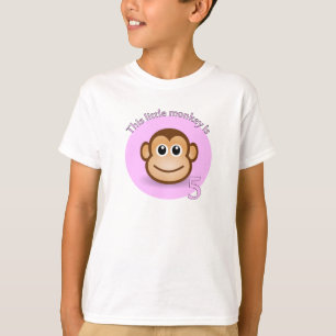 この小さい猿は5です Tシャツ