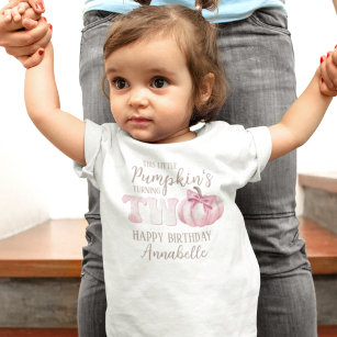この小さなカボチャの2nd誕生日幼児Tシャツ トドラーTシャツ