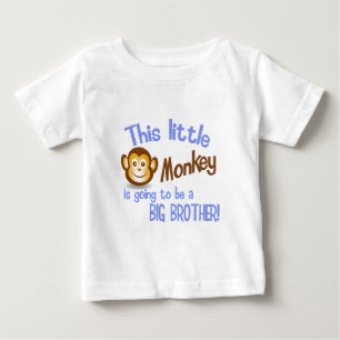 この小さなサルは兄さんになる! ベビーTシャツ