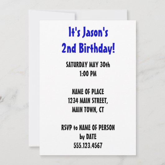 この小さなスラッガーは2野球テーマを回している 招待状 (裏面)