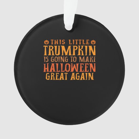 この小さなトランプキンはハロウィーンGrを作ろうとしている オーナメント (正面)