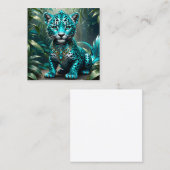 この小さなベビーは超現実的なファンタジージャガー スクエア名刺 (正面/裏面)