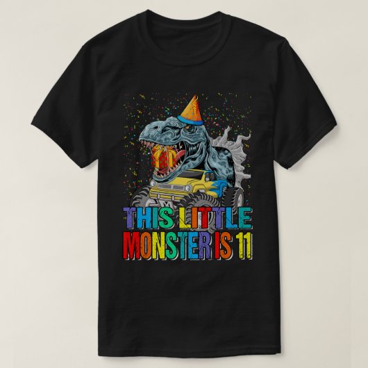 この小さなモンスタートラックは11誕生日 Tシャツ (デザイン正面)