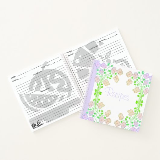 この小さなレシピをカスタマイズ ノートブック (内部)