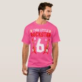 この小さなロック・スターは6 ギター 6歳の誕生日パ Tシャツ (正面フル)