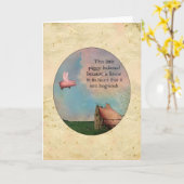 この小さな信じ豚 カード (黄色い花)