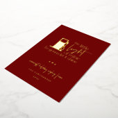 この小さな光が私のガスのユーモアのクリスマス 箔シーズンカード (回転した状態)