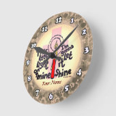 この小さな光のキリスト教時計 ラウンド壁時計 (傾斜)