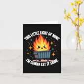 この小さな光の私のかわいいおもしろいだまし火 カード (黄色い花)