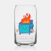 この小さな光:ごみ箱の火の缶ガラス ガラス缶 (正面)