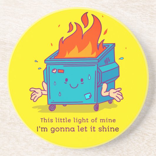 この小さな光:ダンスター火災サンドストーンコースター コースター (正面)