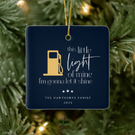 この小さな光 面白いガス クリスマス セラミックオーナメント