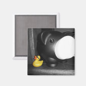 この小さな子豚のゴムのアヒルの磁石 マグネット (正面/裏面)