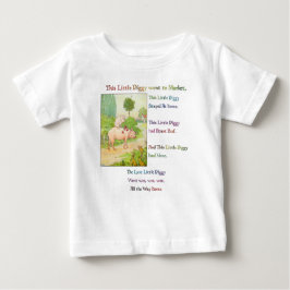 この小さな子豚 – 子供のための韻 ベビーTシャツ