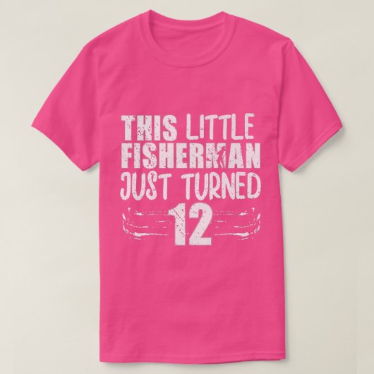 この小さな漁師が12歳の誕生日を迎えた Tシャツ (デザイン正面)
