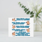 この小さな豚子供部屋韻の漫画 ポストカード (スタンド正面)