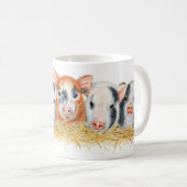 この小さな豚肉のマグ コーヒーマグカップ (正面右)