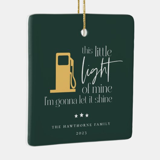 この小さな軽いガスおもしろいのクリスマス セラミックオーナメント (右)