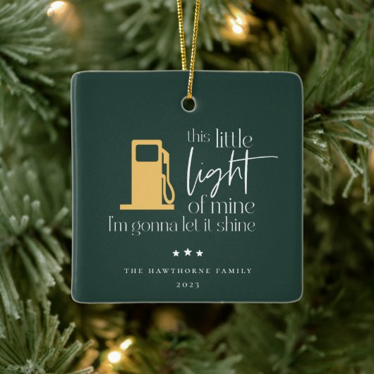 この小さな軽いガスおもしろいのクリスマス セラミックオーナメント (ツリー)