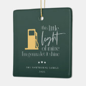 この小さな軽いガスおもしろいのクリスマス セラミックオーナメント (左)