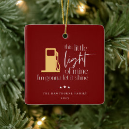 この小さな軽いガスおもしろいのクリスマス セラミックオーナメント