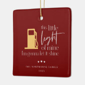 この小さな軽いガスおもしろいのクリスマス セラミックオーナメント (左)