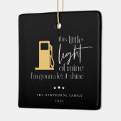 この小さな軽いガスおもしろいのクリスマス セラミックオーナメント (左)