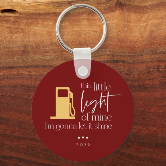 この小さな軽いガスおもしろいのライトクリスマス キーホルダー (正面)