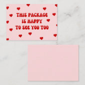 「この小包はあなたに会えて嬉しい」カード ノートカード (正面/裏面)