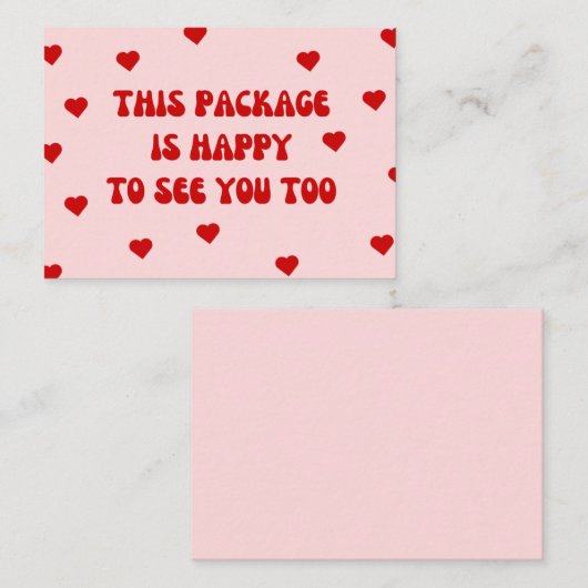 「この小包はあなたに会えて嬉しい」カード ノートカード (正面/裏面)