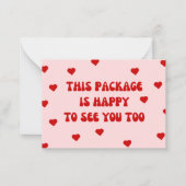 「この小包はあなたに会えて嬉しい」カード ノートカード (正面)
