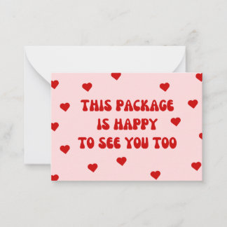 「この小包はあなたに会えて嬉しい」カード ノートカード